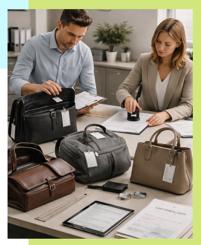 Сертификация сумок в Шелехове от 8036 руб. | Алешин-Шлх