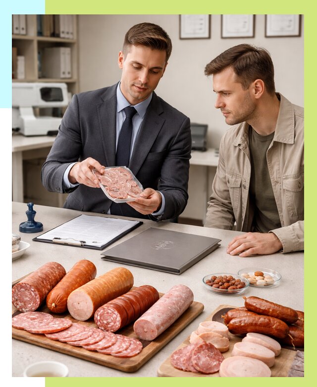 Сертификация колбасных изделий в Шелехове от 8036 р. | Алешин-Шлх