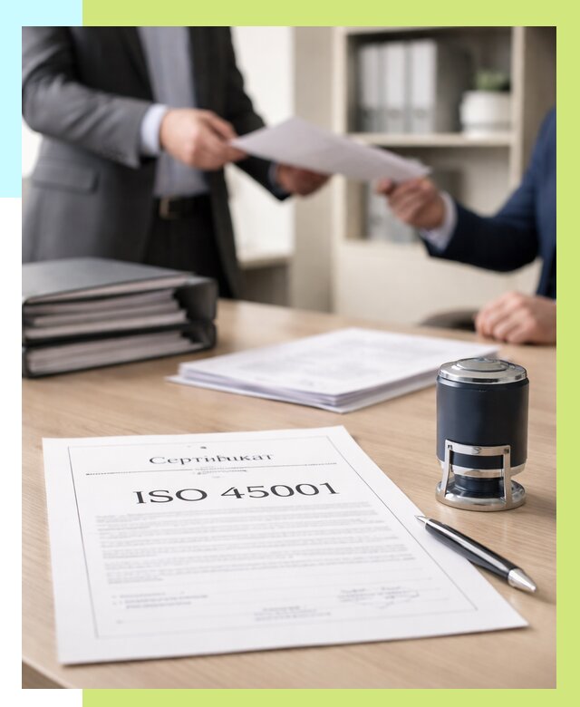 Сертификат ISO 45001 в Шелехове под ключ от 48218 р. | Алешин-Шлх